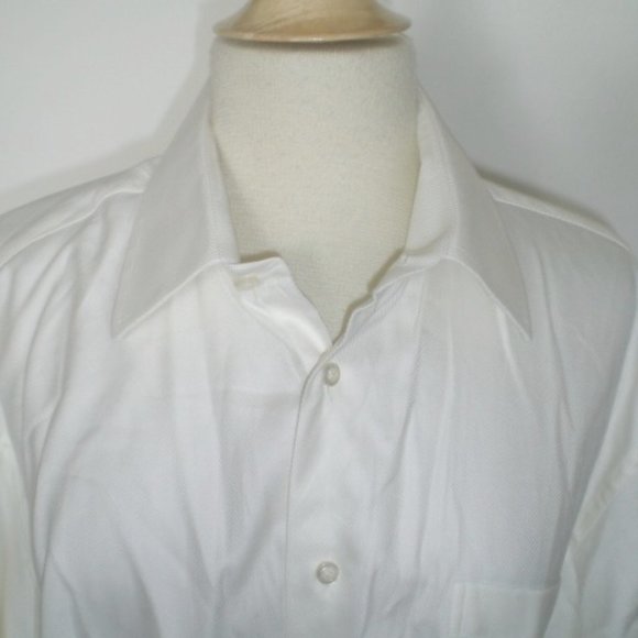 IKE BEHAR for NEIMAN MARCUS cream french cuff dress shirt 16.5 L